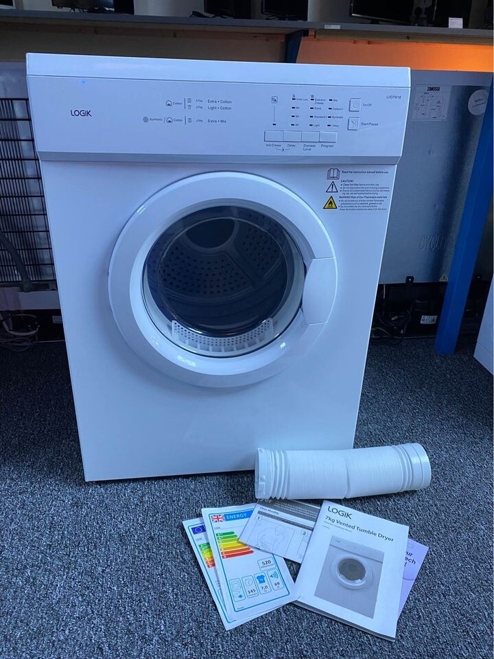 LOGIK LVD7W18 7 kg Vented Tumble Dryer White in Wigan, Manchester