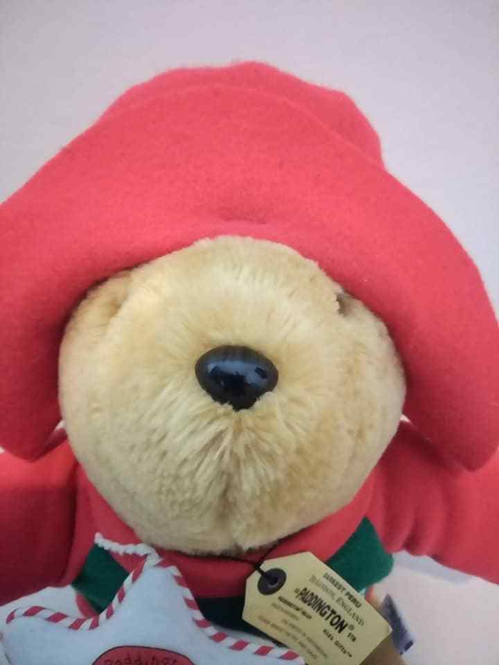 Paddington Bear 16” Plush Stuffed Animal Christmas 1995 Sears Kids Gifts