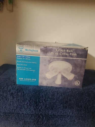Westinghouse 3 Light Pinch Back Ceiling Fixture Flush Matte 