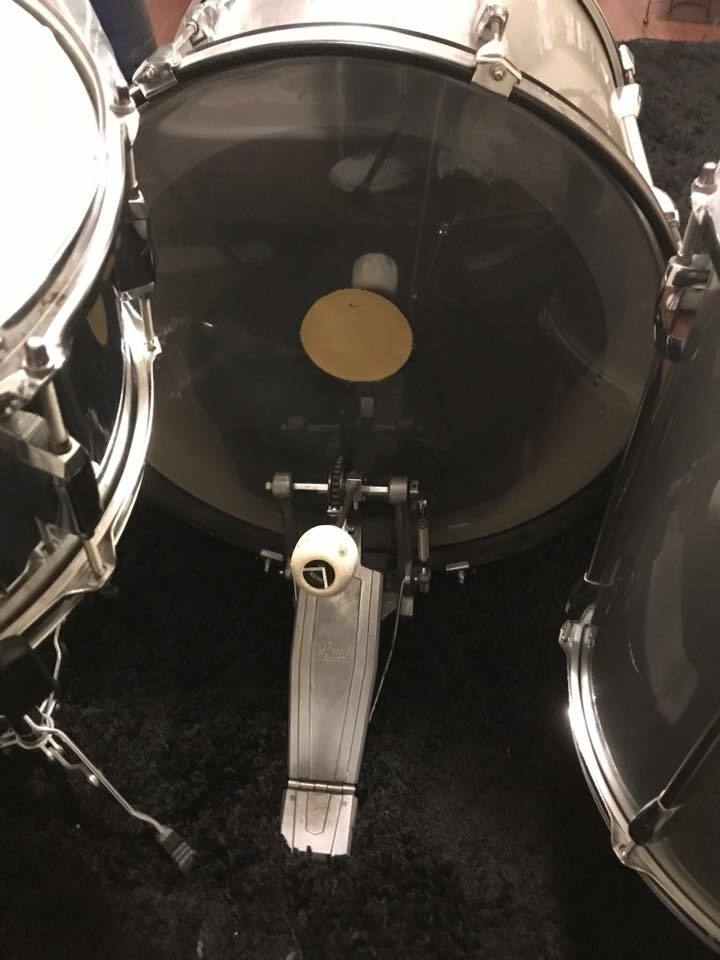 Pearl Export 5-Piece Drum Set with Hardware (Smokey Chrome) (Used)