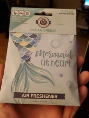 NEW Fresh Scents Mermaid at Heart Ocean Breeze Sachets Air Freshener 2 Pack