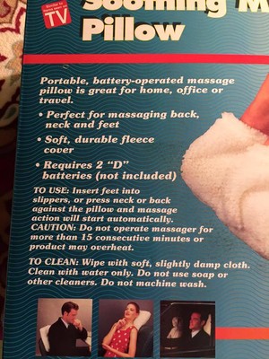 Massage Soothing Pillow  Battery Operated