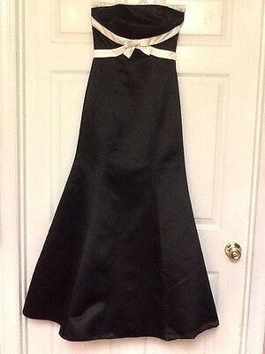 Jessica McClintock Dress Size 3 to 4 Black White Fully Lined Bridesmaid 111