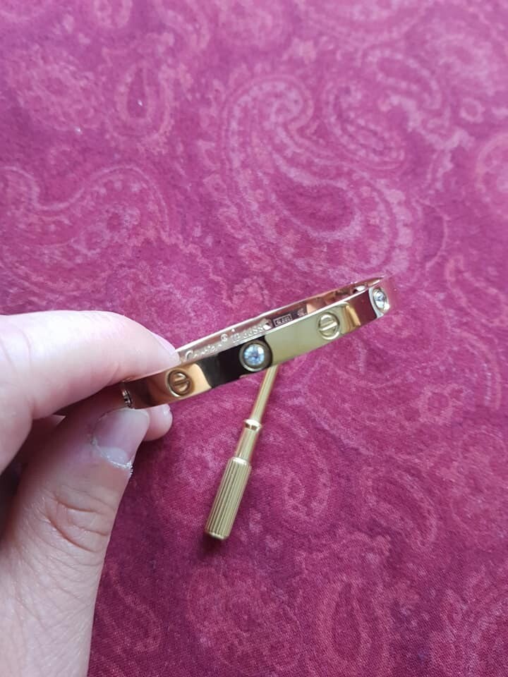 Gold Cartier love bracelet from Dubai, also have a ring in Chorlton