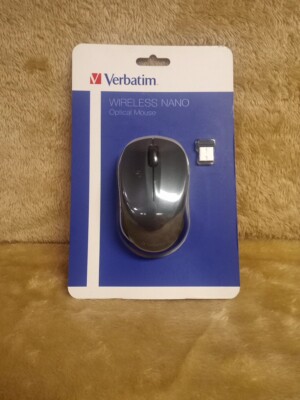 Verbatim 97670 Wireless Nano Notebook Optical Mouse Graphite Gray Optical RF