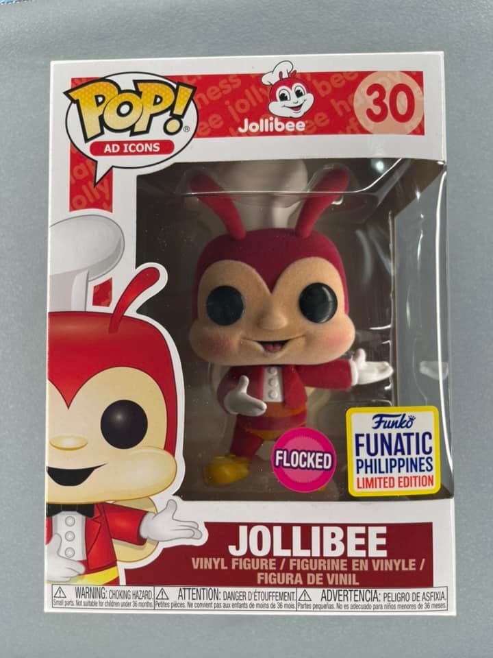 【Jollibee】ジョリビー 海外コミコン限定販売 レアFunko ファンコ Funko Pop! Ad Icons Jollibee #30 Jollibee FLOCKED Funatic
