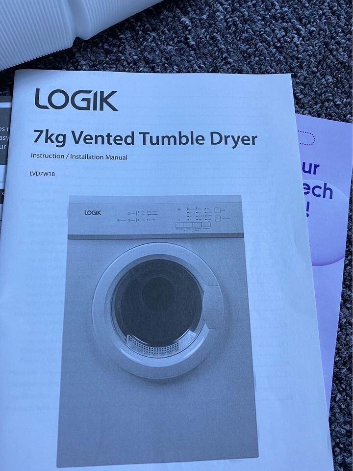 LOGIK LVD7W18 7 kg Vented Tumble Dryer White in Wigan, Manchester