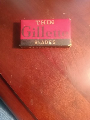 Vintage Gillette Safety Razor Thin Blades 4 Pack C-3 1957