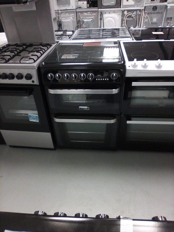Cannon Harrogate 60cm Double Oven Dual Fuel Cooker Black Ex display
