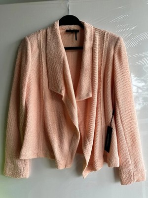 NWT $155 donna karan NY WOMEN'S BLAZER SMALL S TEXTURED DRAPEY