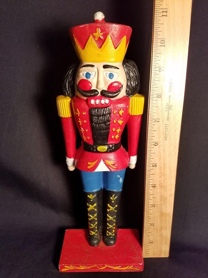 Door Stop Nut Cracker Soldier Cast Iron 10 3/4