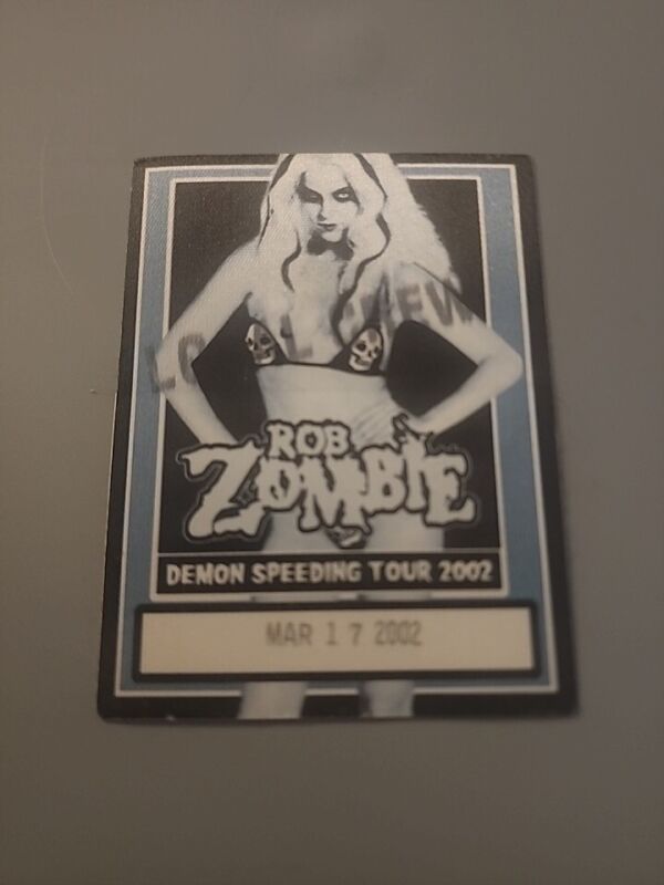 Rob Zombie Demon Speeding Tour 2002 Local Crew Backstage Pass