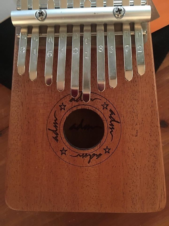 ADM Thumb Piano 10 keys Kalimba African Mahogany Finger Percussion Keyboard Port