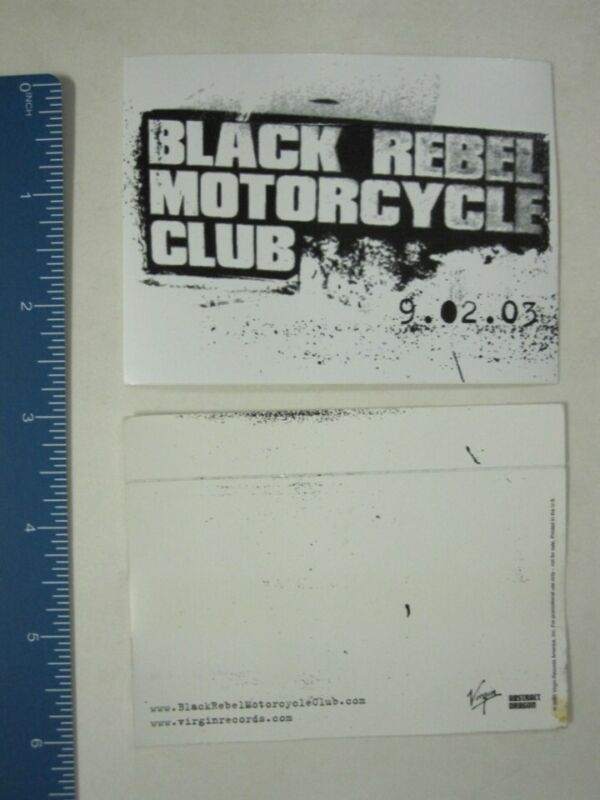Black Rebel Motorcycle Club 2003 promotional sticker New Old Stock Flawless