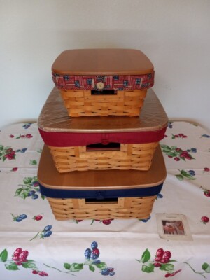 Longaberger Large, Medium, and Small Storage Solutions Sets