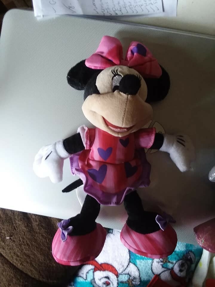 3 piece Minnie Mouse Gift Set = BRAND NEW WALLET, TY beanie, and Minnie