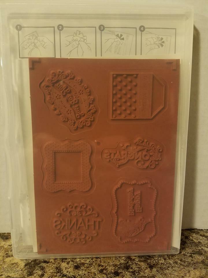 STAMPIN UP CLEAR MOUNT 6 STAMP SET Tagtastic Hostess TAGS Just for You CONGRATS
