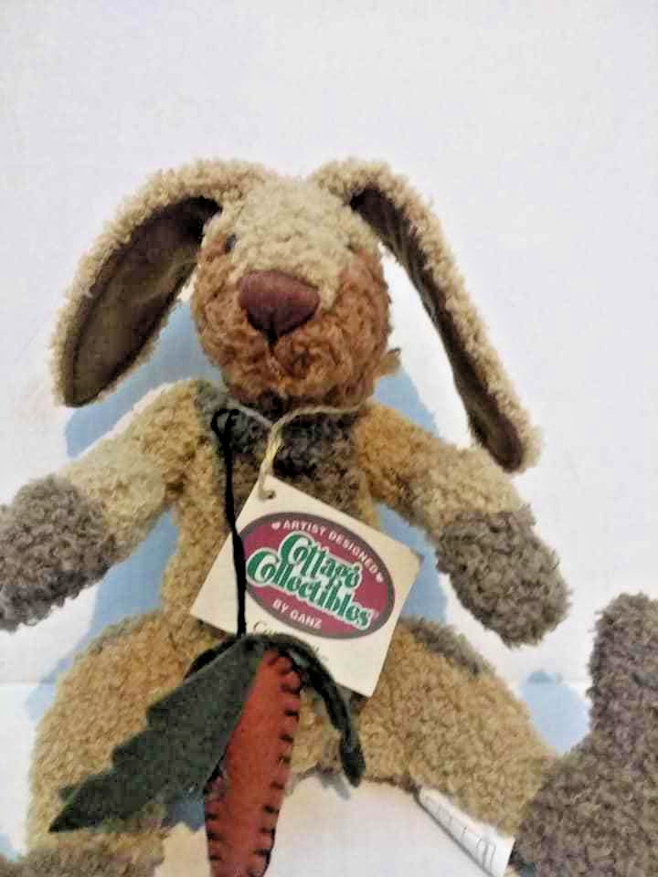 1998 Ganz Country Bunny Plush COTTONTAIL Rabbit Cottage Collectibles