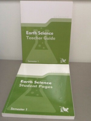 K12 Earth Science, Lot of 2, Teacher Guide & Student Pages Semester 1~Homeschool