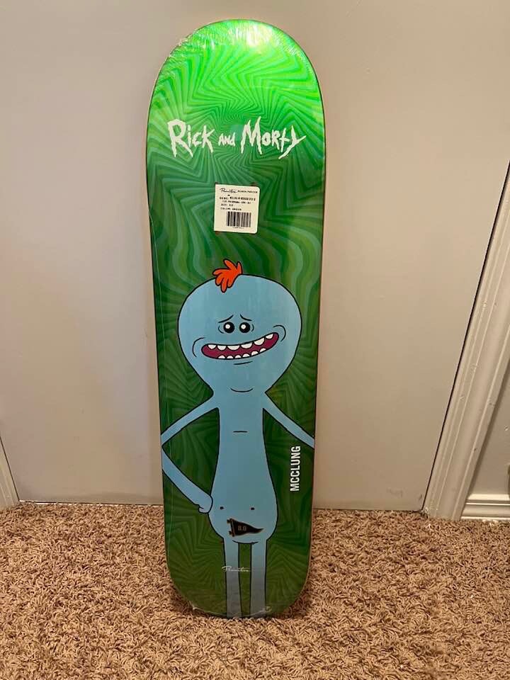 RARE Primitive Rick and Morty Skateboard Deck Trent Mcclung 