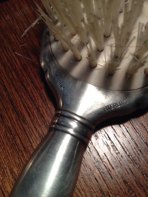 Birks Sterling Silver Brush and Vanity Mirror , Antique , vintage , ladies