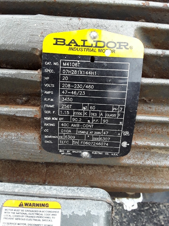 Motor for carwash vaccume