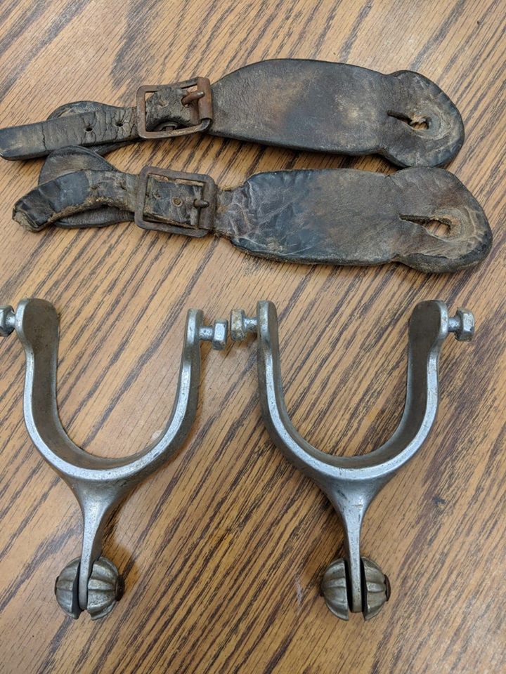 VINTAGE Collector Hale Humane Pat Pending USA Western Riding SPURS Rowells WOW