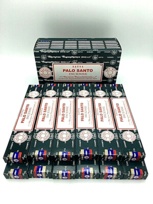 INCENSO PALO SANTO SATYA 12 confezioni da 15 grammi incensi indiani + OMAGGIO