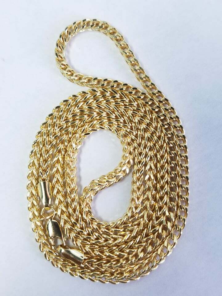 Pre-owned Miami Cuban Authentic Real 10k Yellow Gold Franco Box Square Chain Necklace 26 Inch 3mm