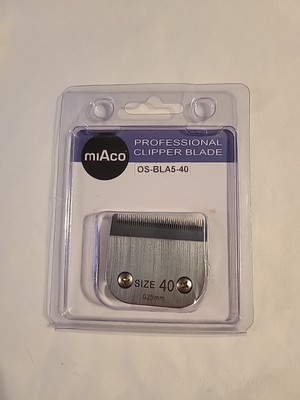 MiAco Size 40, .25mm clipper blade,fits Moser, Andis, Laube, Oster, Wahl