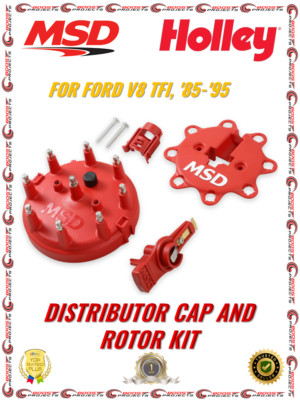 MSD Distributor Cap And Rotor Kit For Ford F-150 F-250 F-350 Bronco Mustang V8