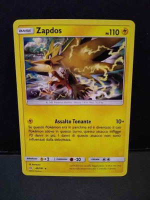 POKEMON Zapdos 40/181 Rara NON Holo Gioco di Squadra ITA
