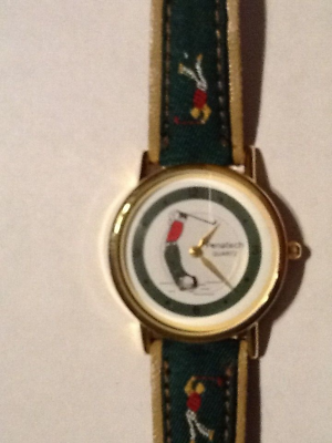 Penatech Quartz Men s Analog Wrist Watch Golfer Image w golf ball