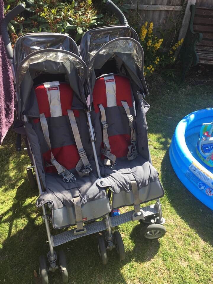 Maclaren Double Buggy Stroller Holiday Travel Lightweight in