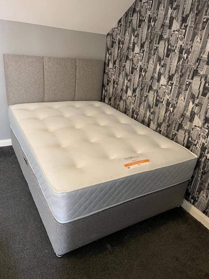 Beautiful Divan Bed With Mattress And Headboard Belfast & Northern