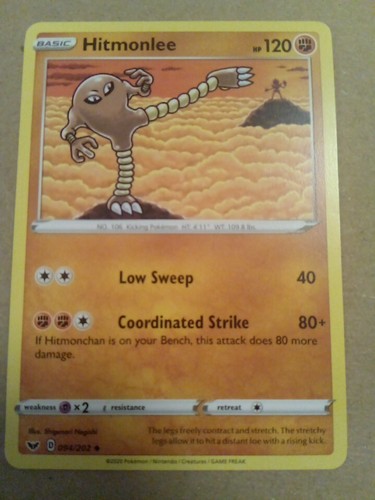 Pokemon TCG Playing Card - Hitmonlee - No.106 Kicking