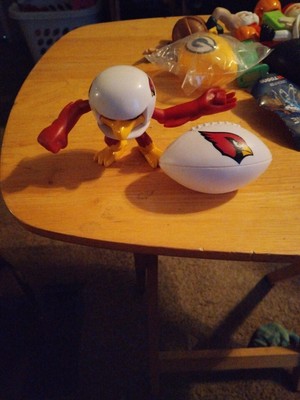 2013 NFL Rush Zone McDonald's Happy Meal Figure Arizona Cardinals Figure & Ball