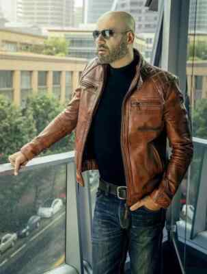 Men s Motorcycle Vintage Cafe Racer Biker Distressed Brown Real Leather Jacket