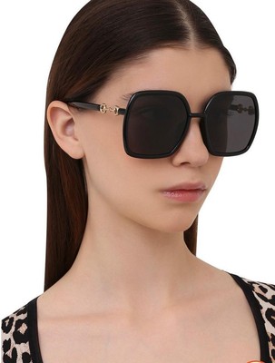 Pre-owned Gucci Gg0890s-001 Black Black Grey Sunglasses In Gray
