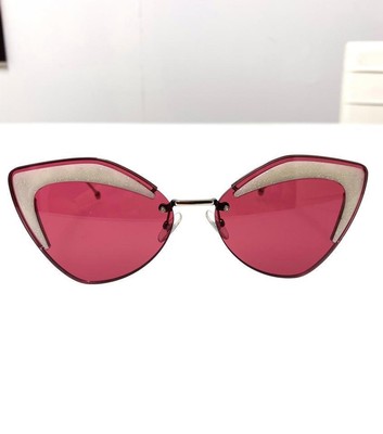 Pre-owned Fendi 0355s-c9a4s (no Case) Red/red Sunglasses