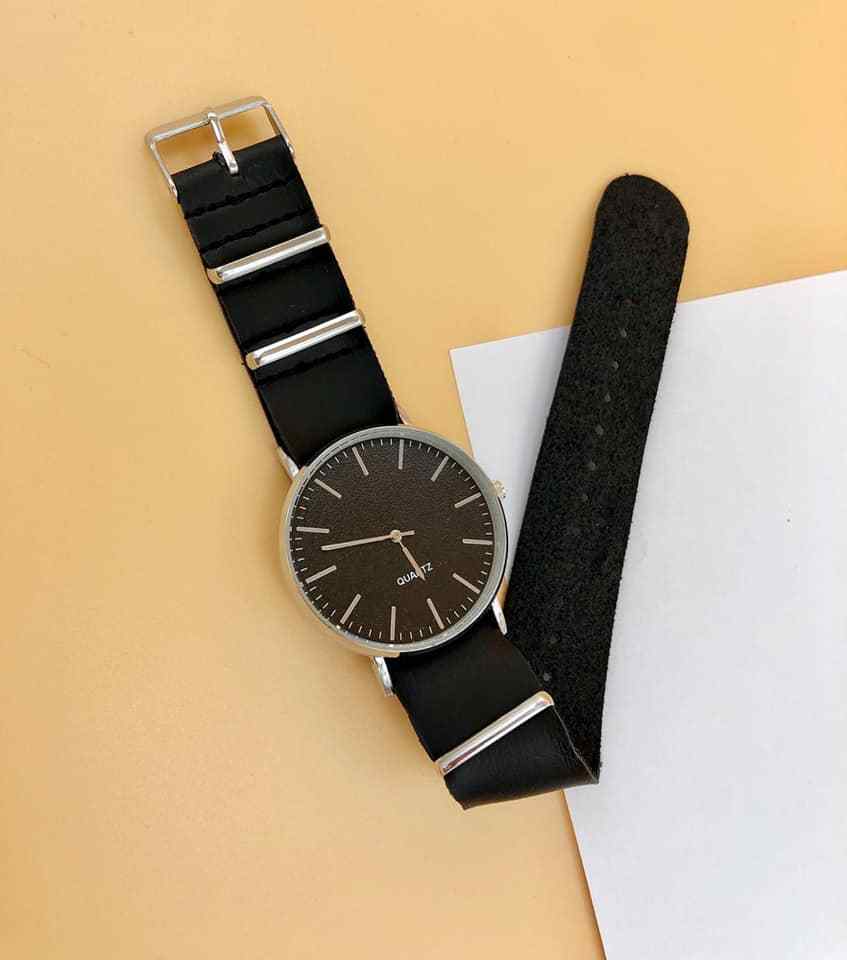 Orologio Da Polso Unisex Analogico Quarzo Fashion Casual Glitter Nero lac