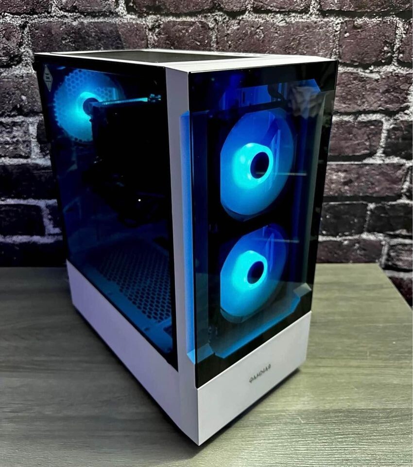 Custom White Gaming Desktop PC Intel i7 Quad 8 GB 500 SSD