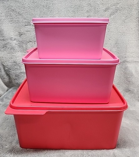 保存容器・ケース Tupperware MM Oval Pink Big Set 保存容器・ケース Tupperware MM Oval Pink Big Set 保存容器