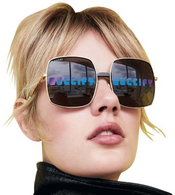 GUCCI GUCCI GG0414S-002-60 GOLD SUNGLASSES