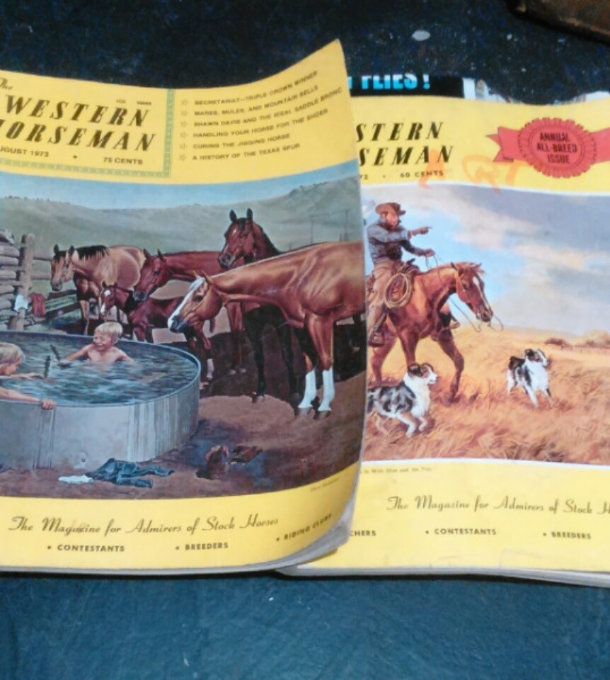 Set of 6 Western Horseman magazines 1970's