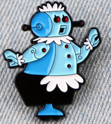 Rosey Robot pin - The Jetsons enamel metal brooch lapel cartoon -  FREE SHIPPING