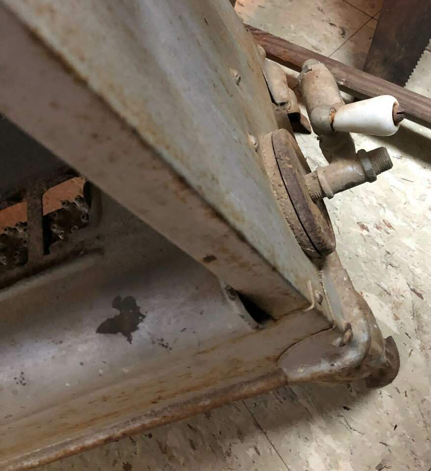 Antique Wheeling Gas Radiant Grate Heater RARE Hot Winter Fireplace Heating