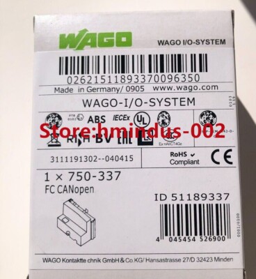 1 PCS 750-337 Buscoupler DeviceNet Module PLC Adapter  WAGO New In Box Brand