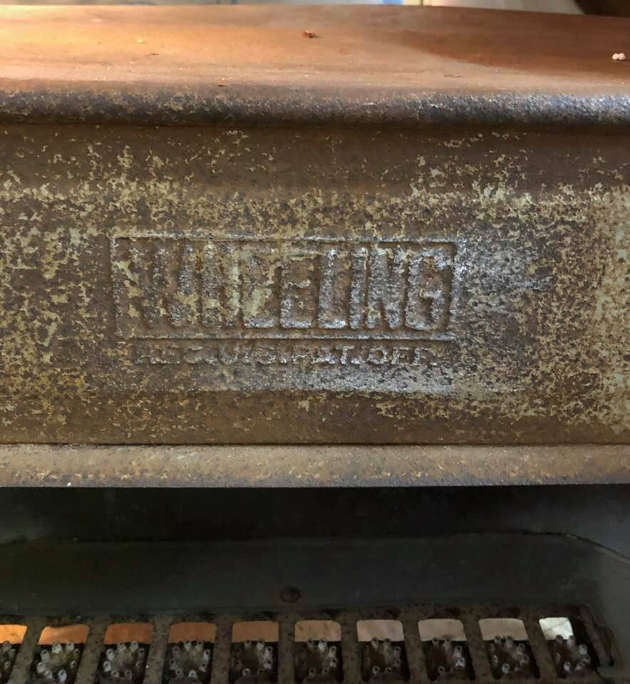 Antique Wheeling Gas Radiant Grate Heater RARE Hot Winter Fireplace Heating