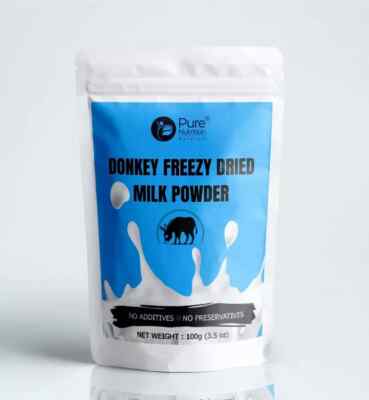 100% PURE NATURAL HERBS  DONKEY MILK POWDER FREEZE DRIED  100GM (3.5 Oz)